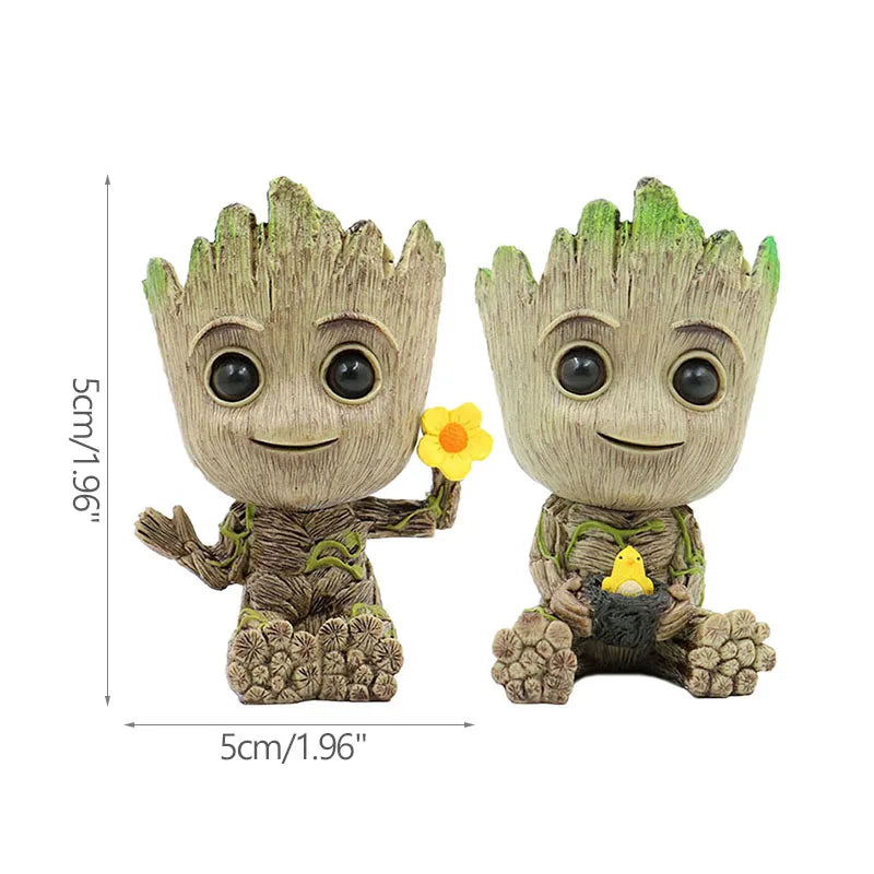 Estatuetas de Groot, artesanato, decoração para casa, escritório,  5 cm
