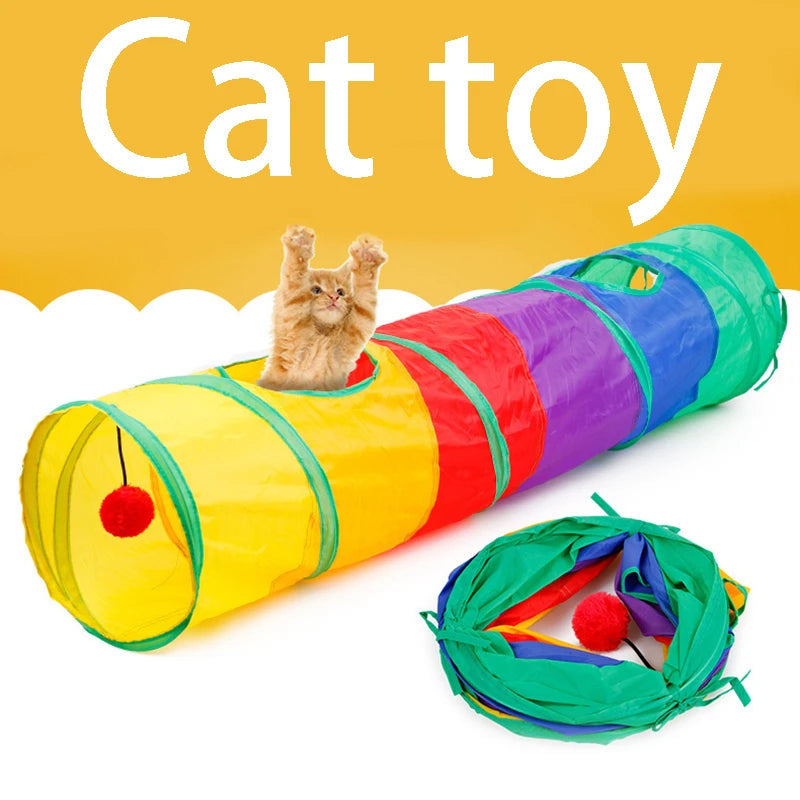 Túnel para gatos dobrável