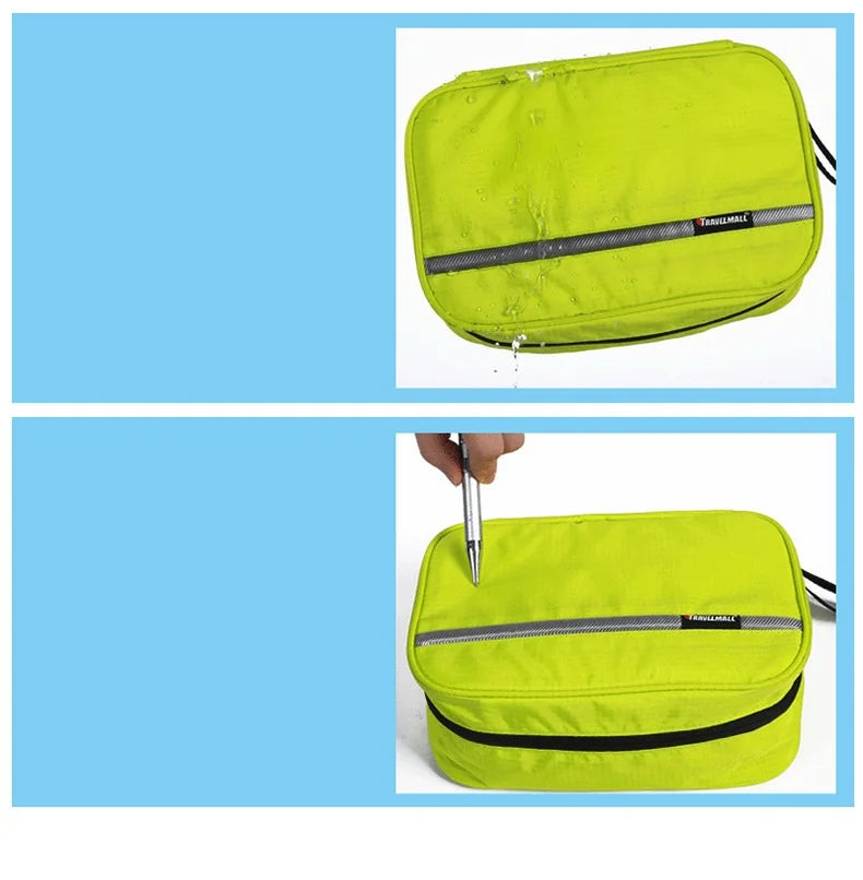 Bolsa grande de maquiagem à prova d'água para homens e mulheres, organizadora de cosméticos e maquiagem para viagem, grande necessidade, bolsa para artigos de higiene pessoal