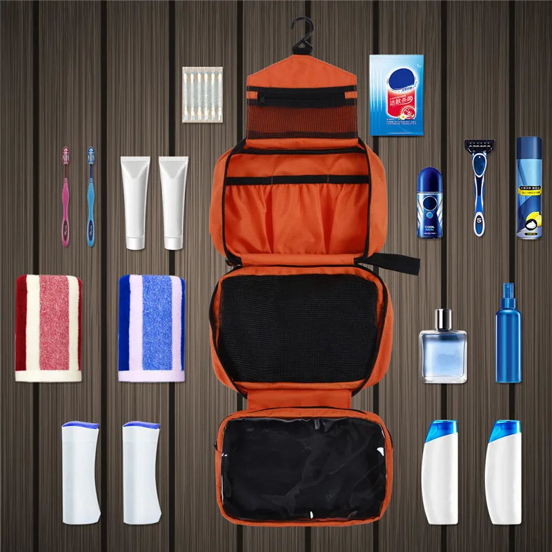 Bolsa grande de maquiagem à prova d'água para homens e mulheres, organizadora de cosméticos e maquiagem para viagem, grande necessidade, bolsa para artigos de higiene pessoal