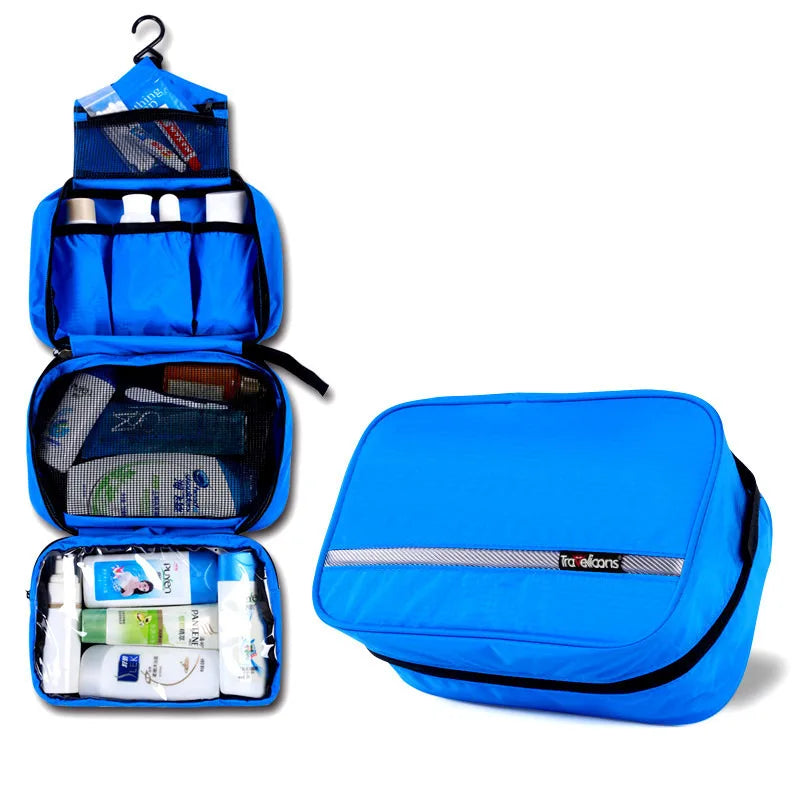 Bolsa grande de maquiagem à prova d'água para homens e mulheres, organizadora de cosméticos e maquiagem para viagem, grande necessidade, bolsa para artigos de higiene pessoal