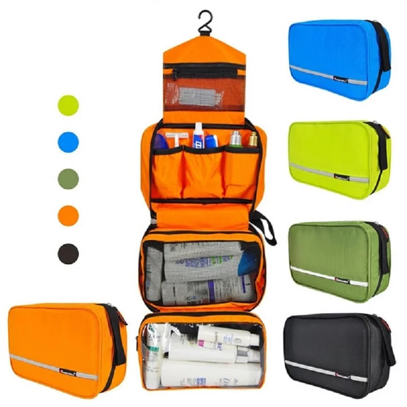 Bolsa grande de maquiagem à prova d'água para homens e mulheres, organizadora de cosméticos e maquiagem para viagem, grande necessidade, bolsa para artigos de higiene pessoal
