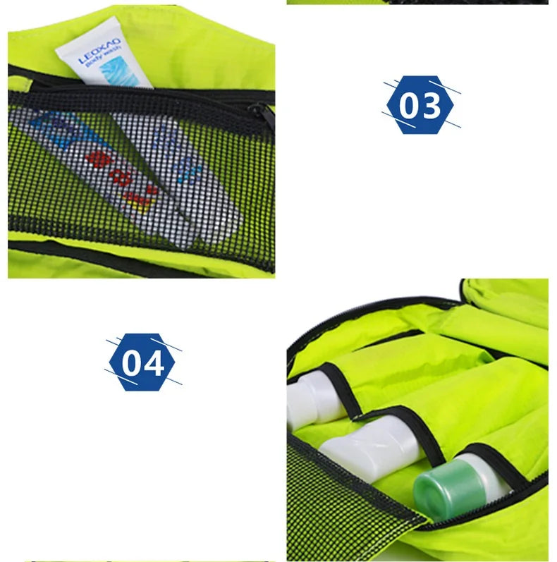 Bolsa grande de maquiagem à prova d'água para homens e mulheres, organizadora de cosméticos e maquiagem para viagem, grande necessidade, bolsa para artigos de higiene pessoal