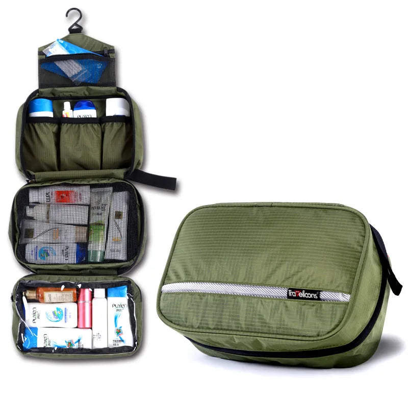 Bolsa grande de maquiagem à prova d'água para homens e mulheres, organizadora de cosméticos e maquiagem para viagem, grande necessidade, bolsa para artigos de higiene pessoal