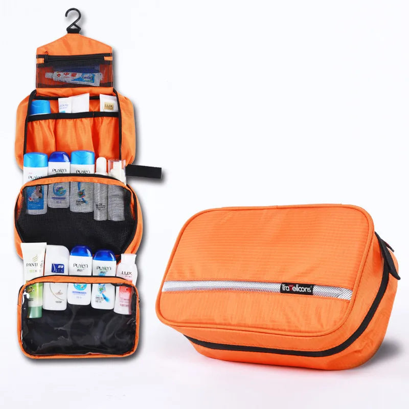 Bolsa grande de maquiagem à prova d'água para homens e mulheres, organizadora de cosméticos e maquiagem para viagem, grande necessidade, bolsa para artigos de higiene pessoal