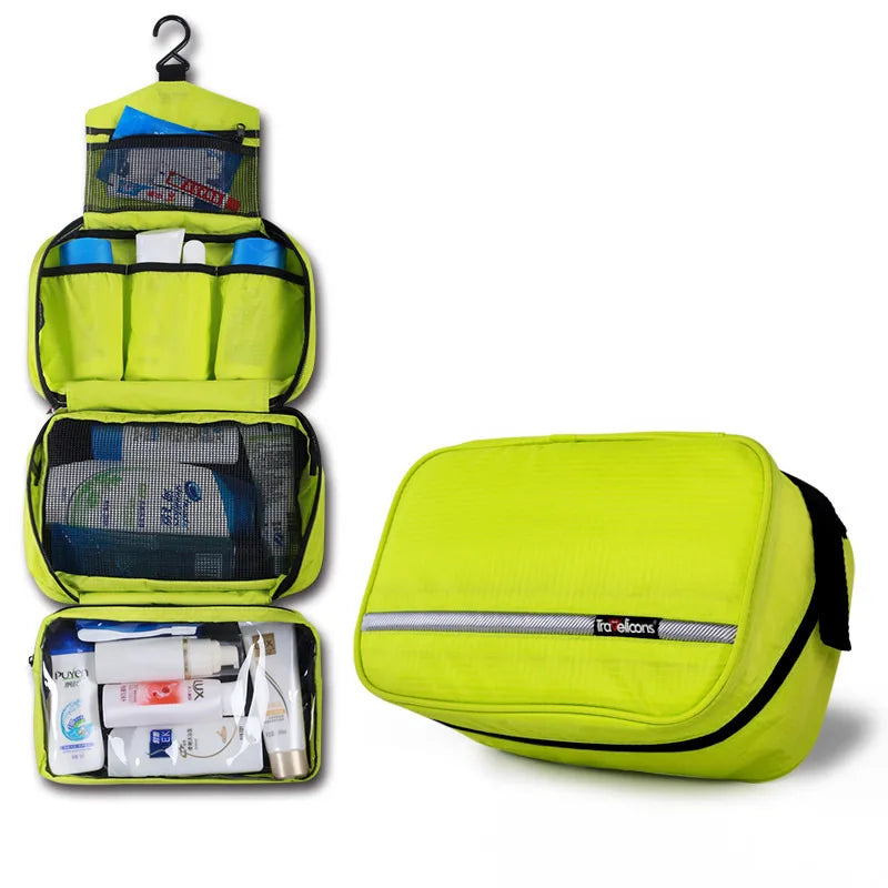 Bolsa grande de maquiagem à prova d'água para homens e mulheres, organizadora de cosméticos e maquiagem para viagem, grande necessidade, bolsa para artigos de higiene pessoal