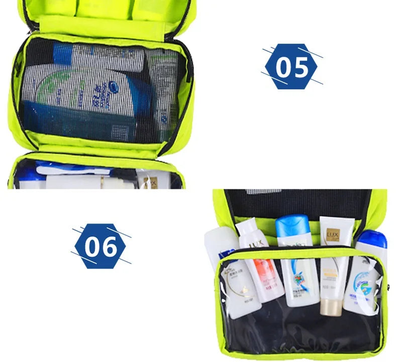 Bolsa grande de maquiagem à prova d'água para homens e mulheres, organizadora de cosméticos e maquiagem para viagem, grande necessidade, bolsa para artigos de higiene pessoal