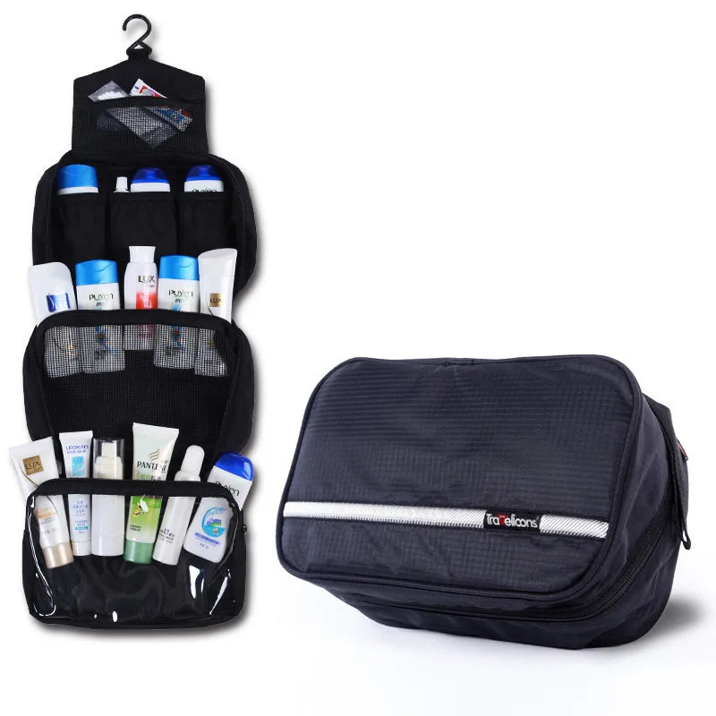 Bolsa grande de maquiagem à prova d'água para homens e mulheres, organizadora de cosméticos e maquiagem para viagem, grande necessidade, bolsa para artigos de higiene pessoal