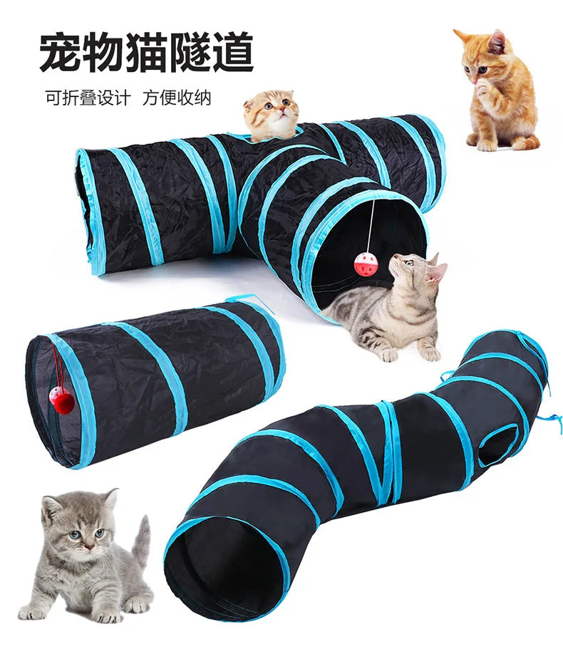 Túnel para gatos dobrável