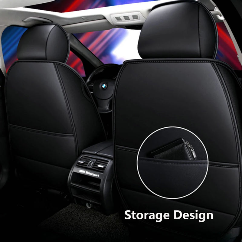 Capa elegante universal para assento de carro em couro sintético da Tand: fácil de limpar, design confortável, compatível com os principais modelos