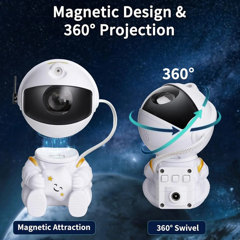 Projetor de luz de astronauta Galaxy Star, projetor de céu estrelado, lâmpada decorativa para quarto, nebulosa, luz noturna LED, presente para crianças e adultos