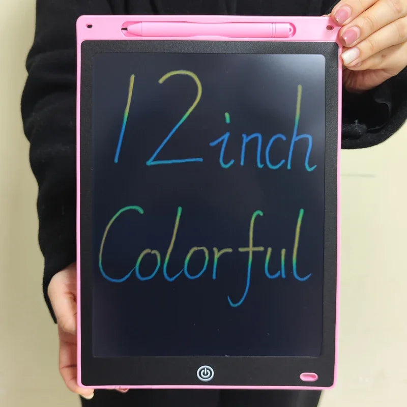 Tablet LCD colorido de 10/12 polegadas para desenho e escrita, prancheta para crianças