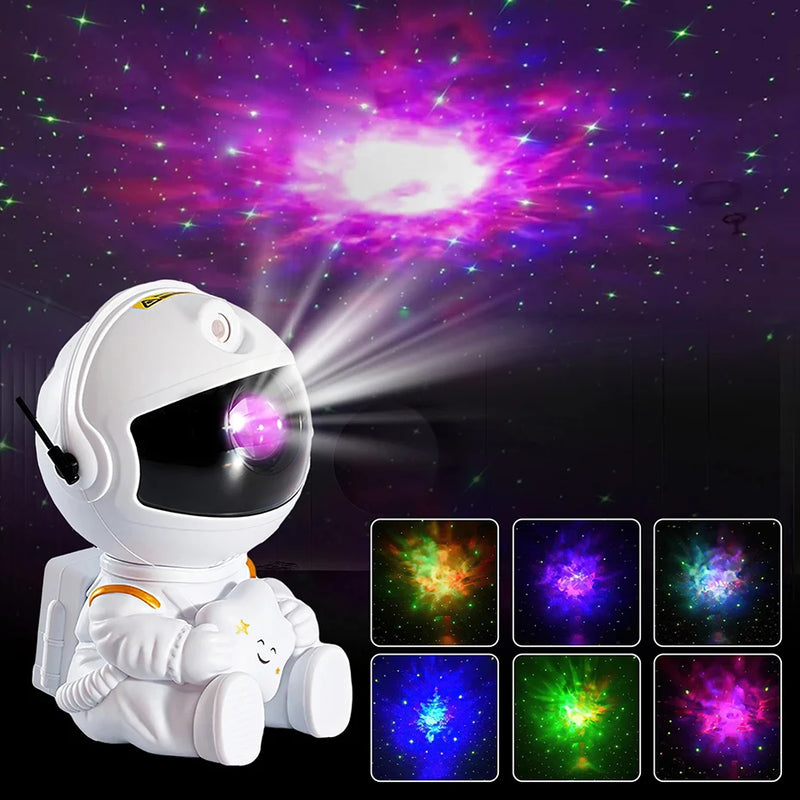 Projetor de luz de astronauta Galaxy Star, projetor de céu estrelado, lâmpada decorativa para quarto, nebulosa, luz noturna LED, presente para crianças e adultos
