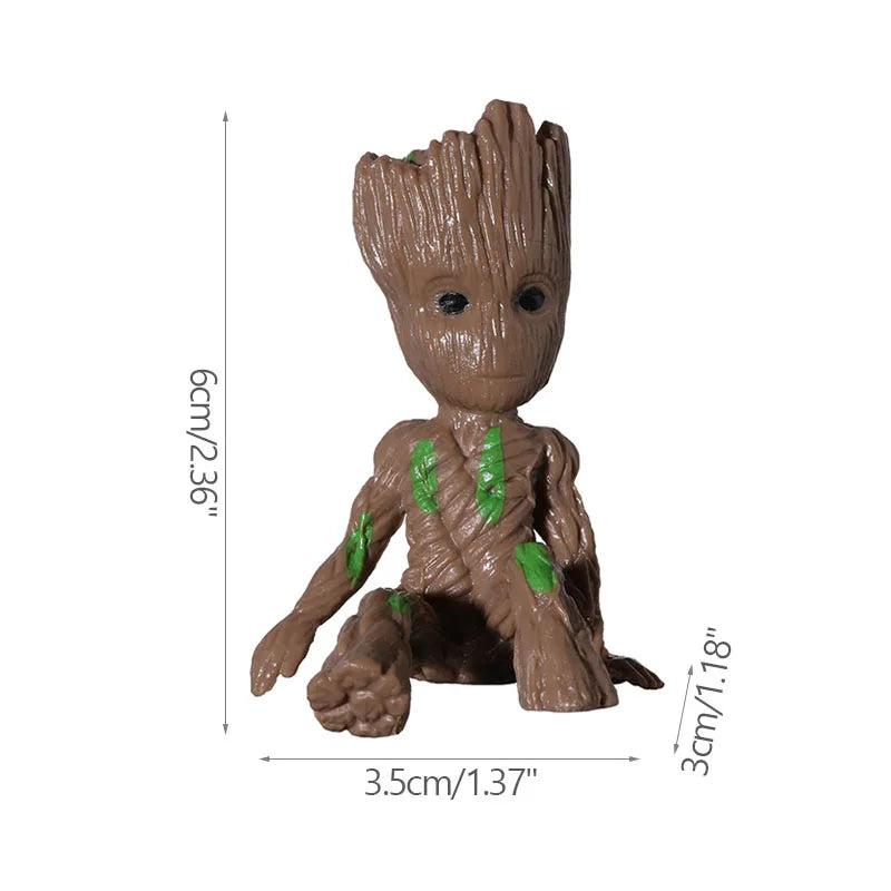 Estatuetas de Groot, artesanato, decoração para casa, escritório,  5 cm