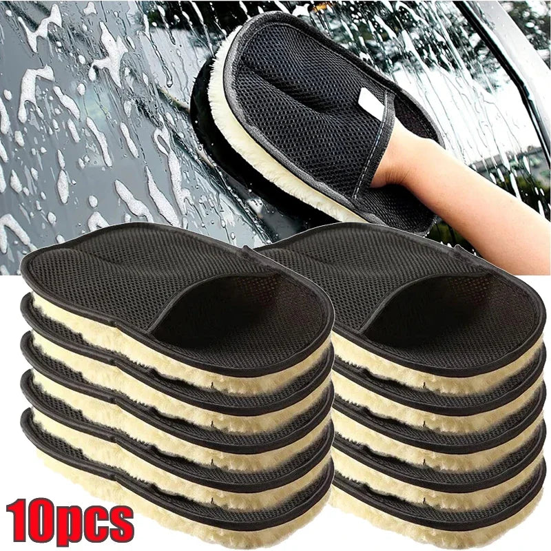 Luva de esponja para limpeza de carro, 1/10 peças