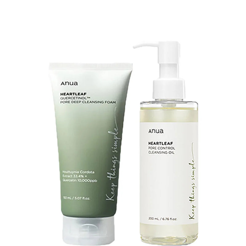 Anua Skincare HeartLeaf 77 Toner Hidratante Óleo de Limpeza de Poros Esfoliante Controle de Oleosidade Quercetina Sabonete Facial Limpeza Profunda