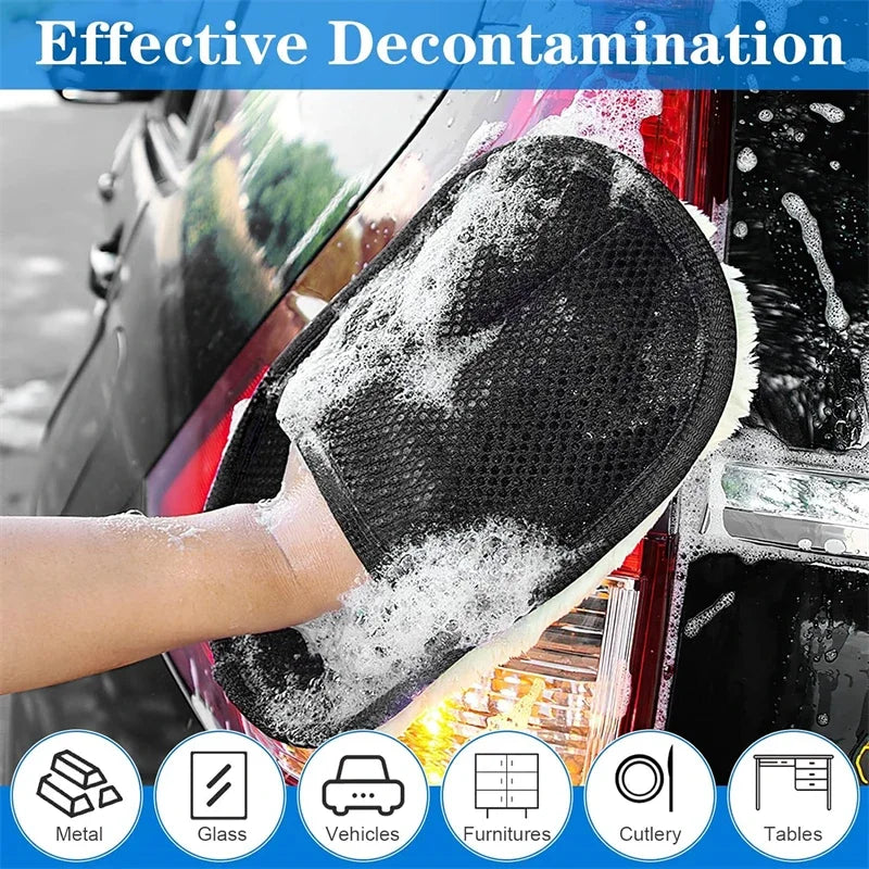 Luva de esponja para limpeza de carro, 1/10 peças