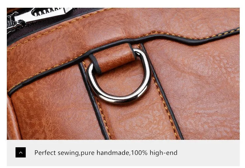 JEEP BULUO - Bolsas de mensageiro crossbody Bolsa de ombro casual de negócios Nova de couro de alta qualidade para homens Moda casual de negócios
