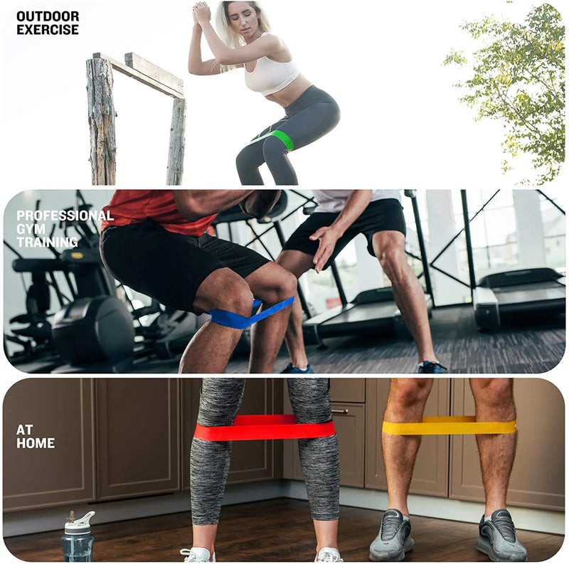 Diferentes faixas de resistência, faixa de ioga, exercícios de fitness, treinamento, faixa de tensão do quadril, agachamento de perna, dança, faixa elástica de estiramento