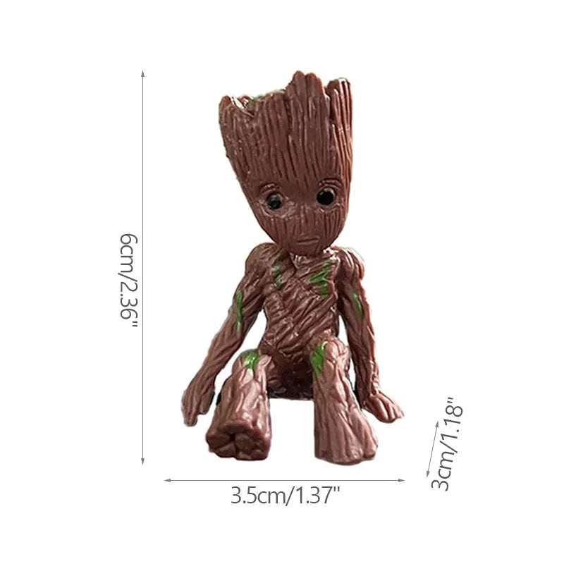 Estatuetas de Groot, artesanato, decoração para casa, escritório,  5 cm