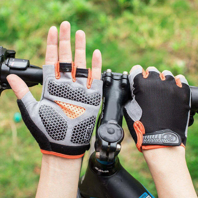 Luvas respiráveis e antiderrapantes para treinamento esportivo e fitness