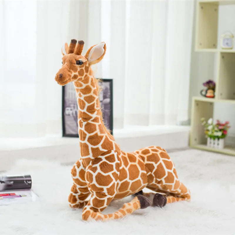 Brinquedos de pelúcia de girafa da vida real