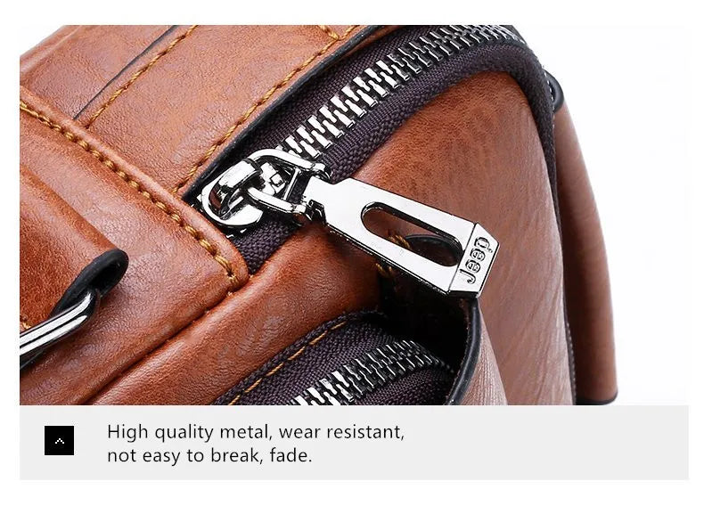 JEEP BULUO - Bolsas de mensageiro crossbody Bolsa de ombro casual de negócios Nova de couro de alta qualidade para homens Moda casual de negócios