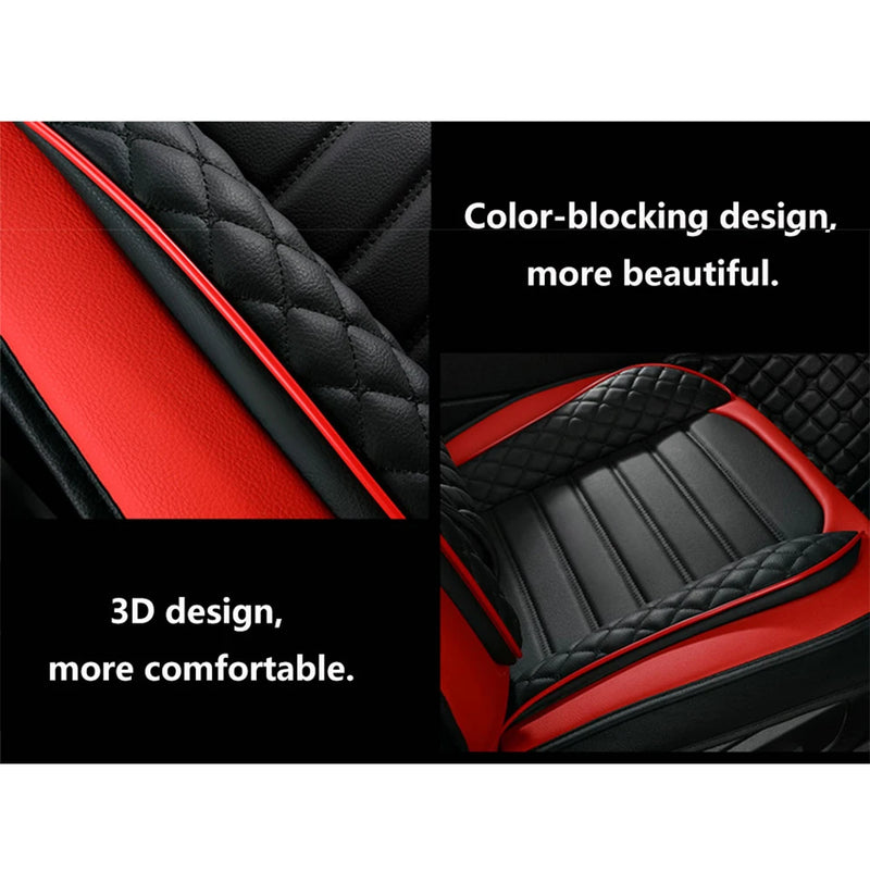 Capa elegante universal para assento de carro em couro sintético da Tand: fácil de limpar, design confortável, compatível com os principais modelos