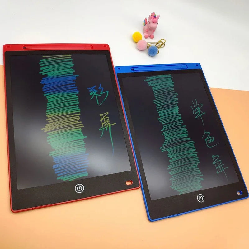 Tablet LCD colorido de 10/12 polegadas para desenho e escrita, prancheta para crianças
