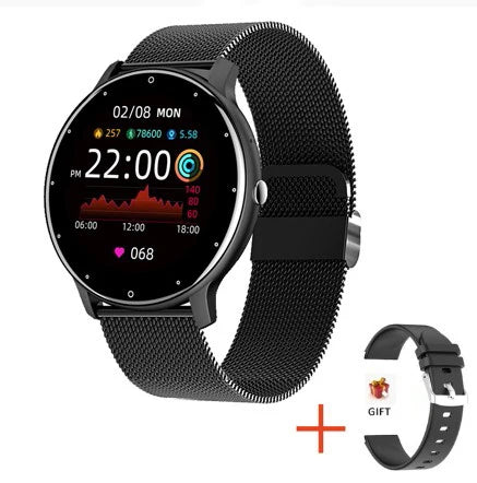 Relógio inteligente LIGE feminino e masculino com tela sensível ao toque, Bluetooth 5.2, à prova d'água, rastreador esportivo e fitness, IP67 de fábrica, ZL02, novo