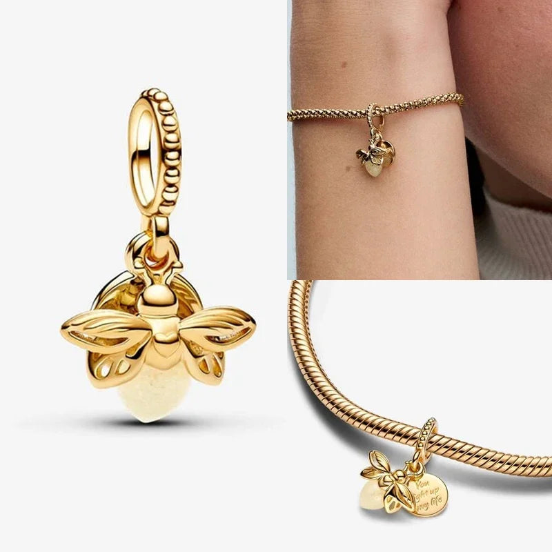 Contas de berloques MINISO 925 prata esterlina para pulseiras originais Harry Potter 925 de 3 mm pingente feminino joias faça você mesmo presentes