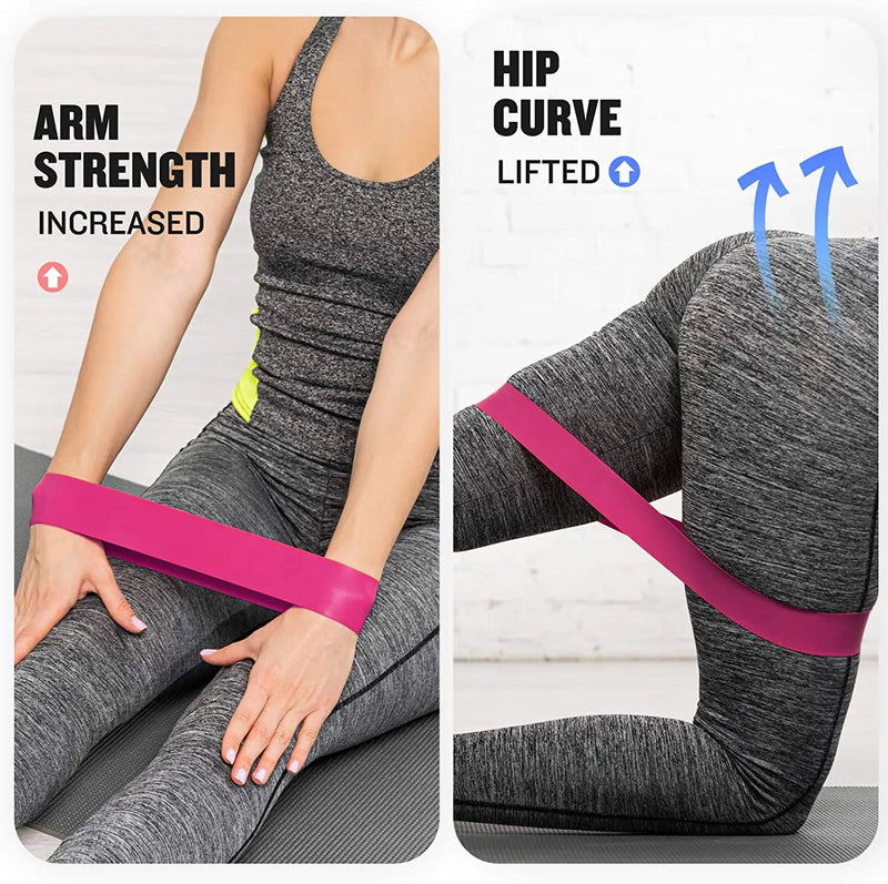 Diferentes faixas de resistência, faixa de ioga, exercícios de fitness, treinamento, faixa de tensão do quadril, agachamento de perna, dança, faixa elástica de estiramento
