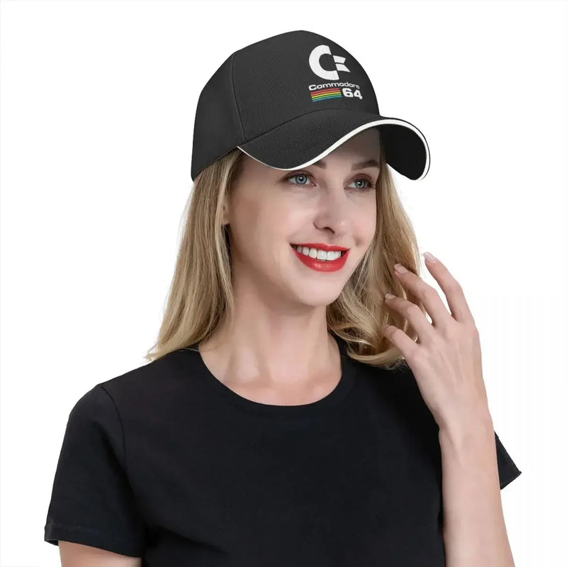 Boné de beisebol com logotipo Commodore 64 Fashion C64 SID Amiga Retro Computer Geek
