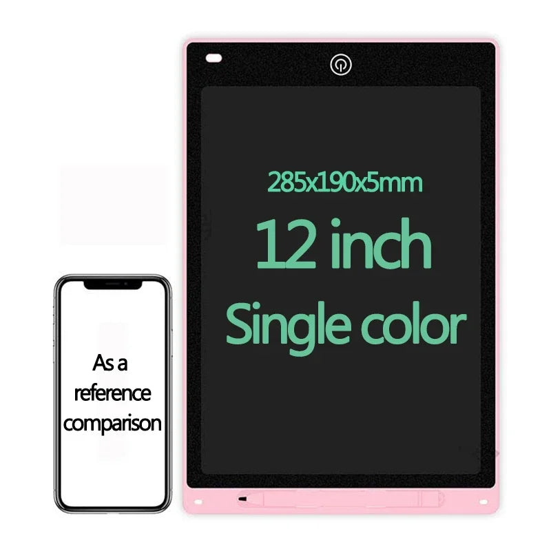 Tablet LCD colorido de 10/12 polegadas para desenho e escrita, prancheta para crianças