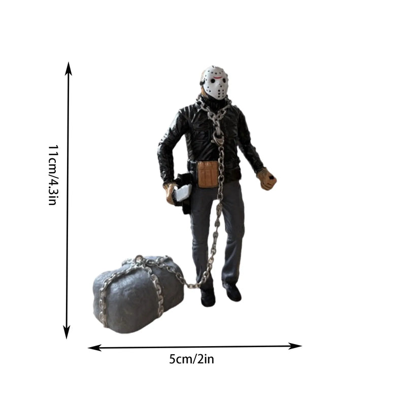 Modelo de personagem preto simulado em resina desenho animado mini decoração de mesa para escritório em casa presente para fãs