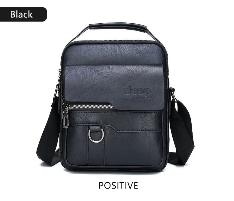 JEEP BULUO - Bolsas de mensageiro crossbody Bolsa de ombro casual de negócios Nova de couro de alta qualidade para homens Moda casual de negócios