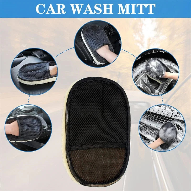 Luva de esponja para limpeza de carro, 1/10 peças