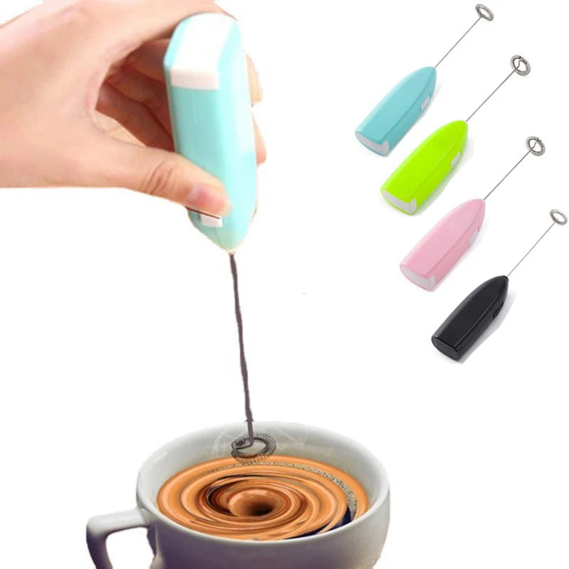 Batedor de leite portátil, máquina de espumar, cafeteira, batedor de ovos, agitador de cappuccino, mini liquidificador portátil