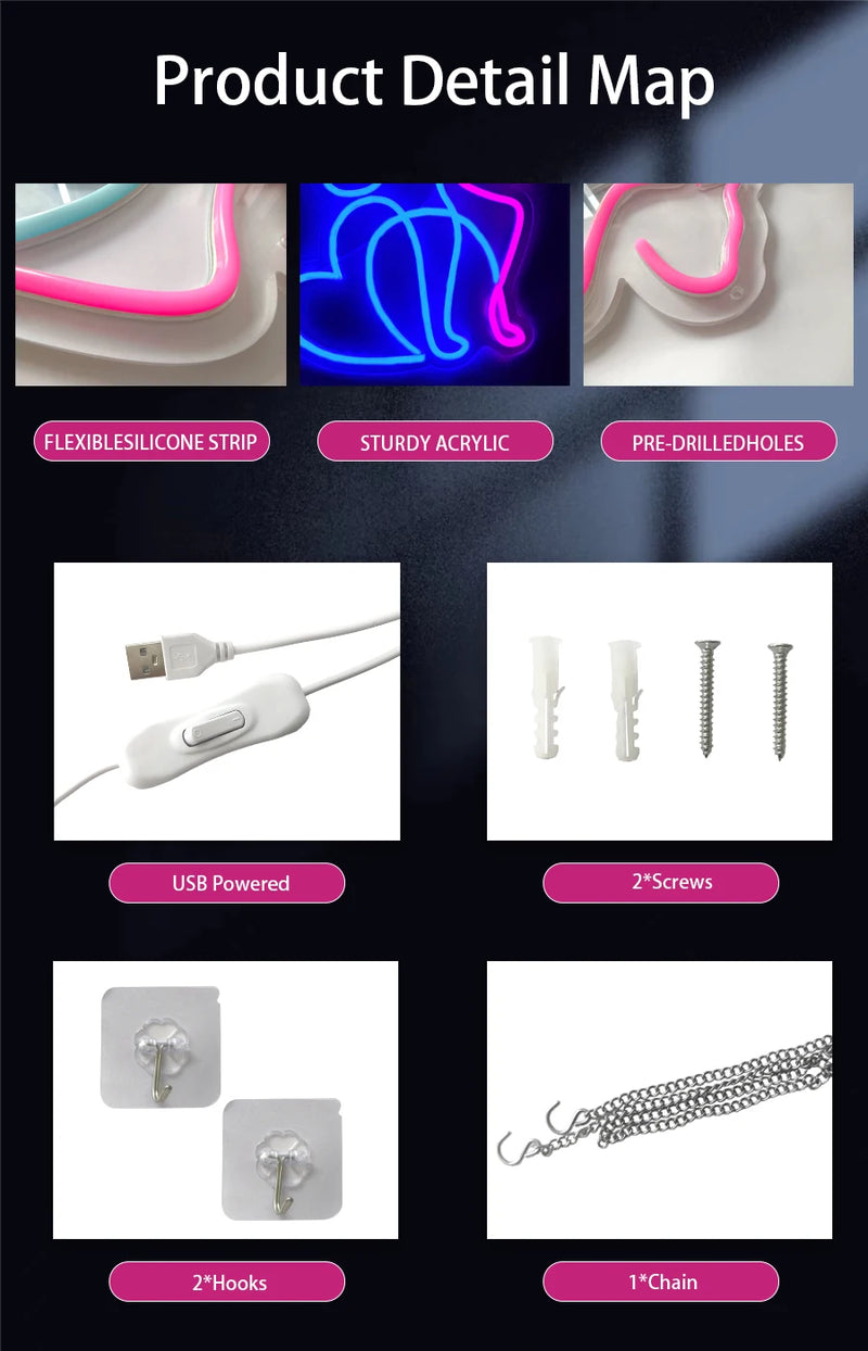 Placa de neon cyberpunk, placa com letras rosa, usada para decoração de parede, presente exclusivo para entusiastas de informática, sala de e-sports, decoração