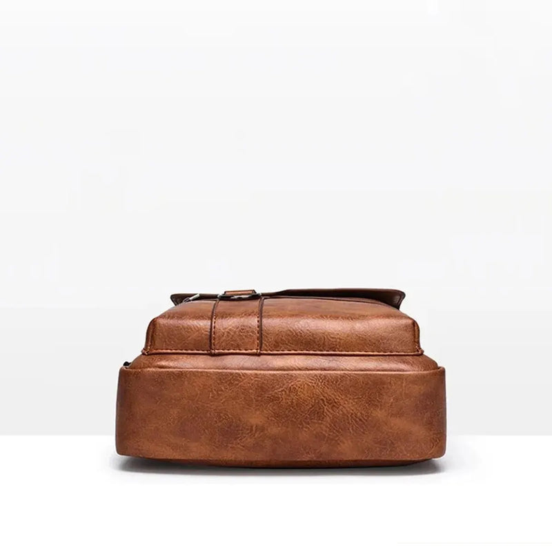 Bolsa transversal masculina vintage de couro, nova bolsa de ombro para homens, marrom, preta, bolsa mensageiro para negócios, com aba