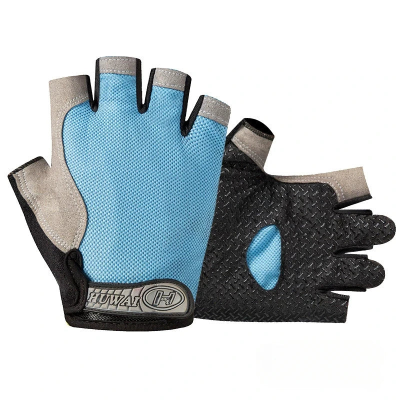 Luvas antiderrapantes de meio dedo para motocicleta, elásticas, antichoque, fitness, ciclismo, respiráveis, masculinas e femininas, luvas de meio dedo para bicicleta