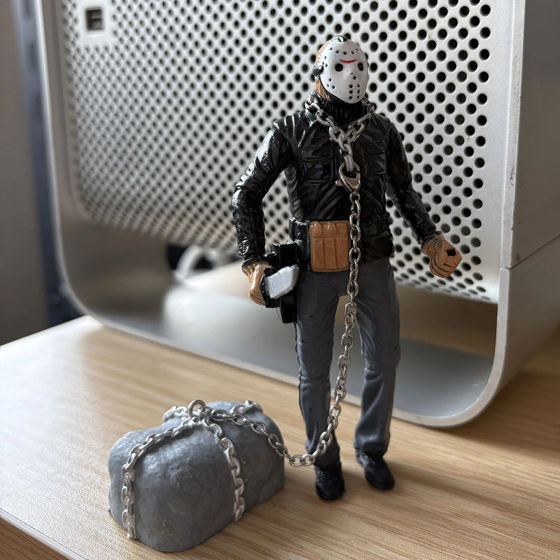 Modelo de personagem preto simulado em resina desenho animado mini decoração de mesa para escritório em casa presente para fãs