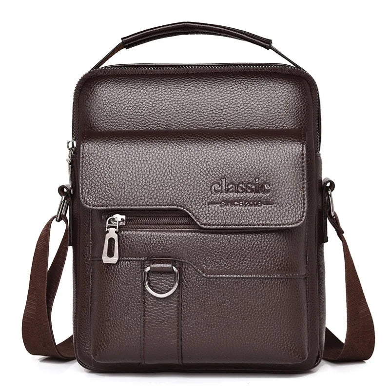 Bolsa transversal masculina de couro sintético, bolsa de ombro grande para viagem, bolsa de telefone para homens, pequena bolsa mensageiro