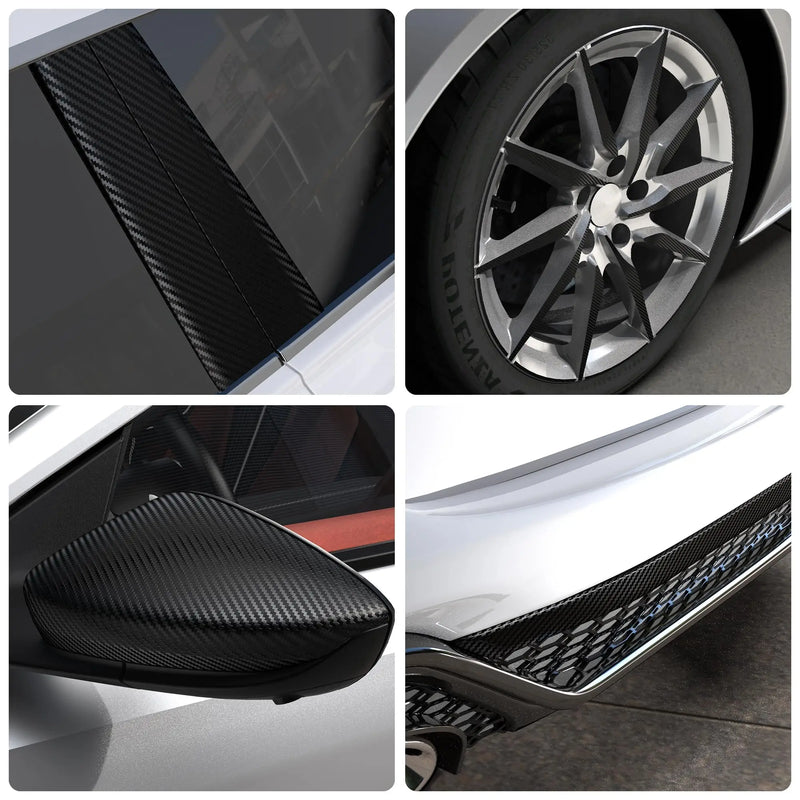 Fita adesiva 3D de fibra de carbono nano de 1-10 m para carro, protetor de espelho retrovisor, película protetora faça você mesmo, adesivo à prova d'água