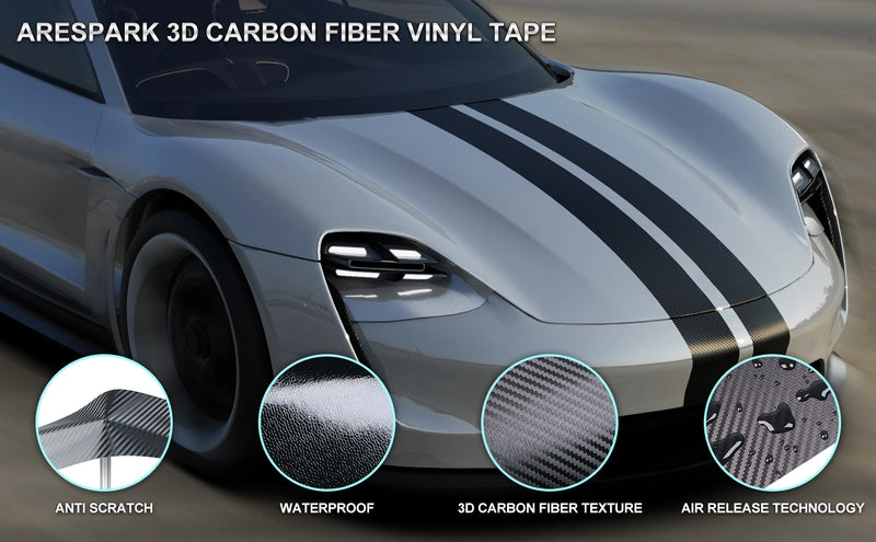 Fita adesiva 3D de fibra de carbono nano de 1-10 m para carro, protetor de espelho retrovisor, película protetora faça você mesmo, adesivo à prova d'água