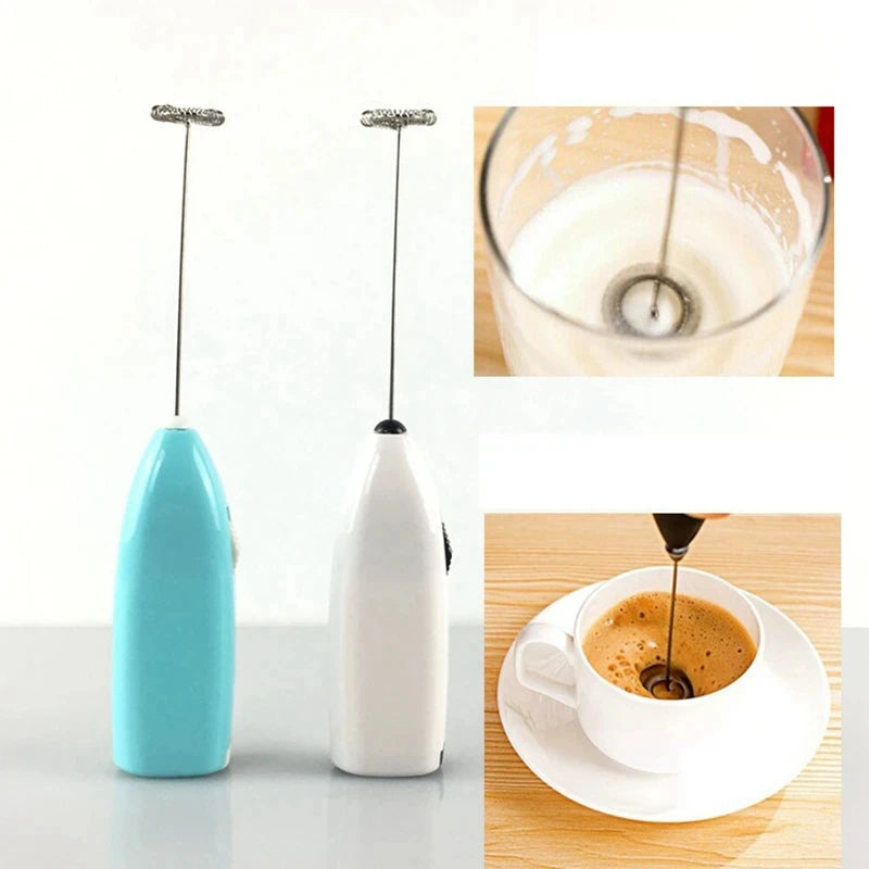 Batedor de leite portátil, máquina de espumar, cafeteira, batedor de ovos, agitador de cappuccino, mini liquidificador portátil