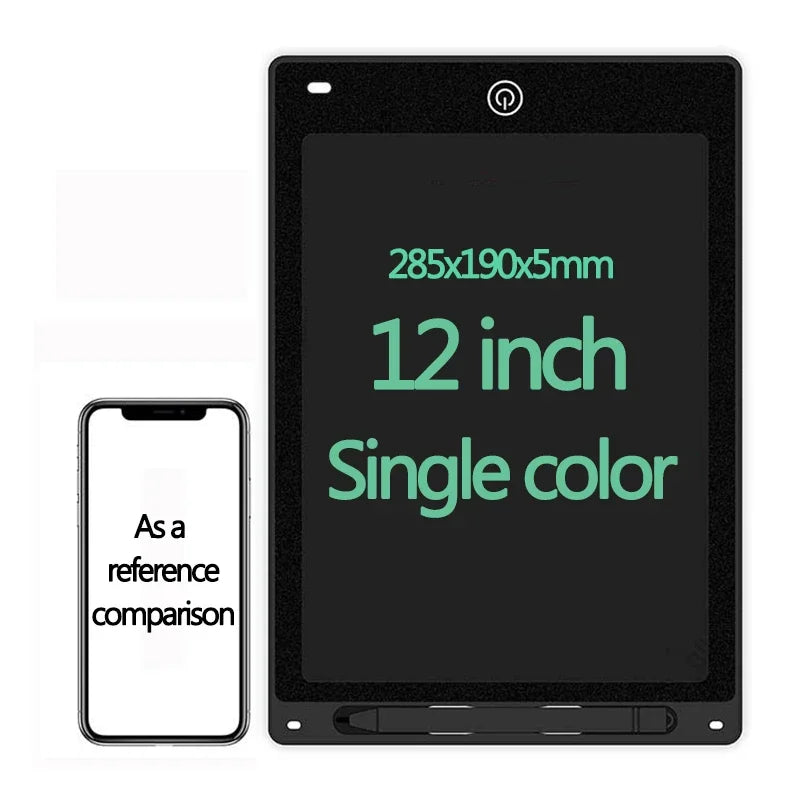 Tablet LCD colorido de 10/12 polegadas para desenho e escrita, prancheta para crianças