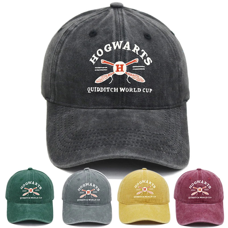 Boné de beisebol bordado com letras retrô da Harries Potter, primavera-verão, masculino e feminino