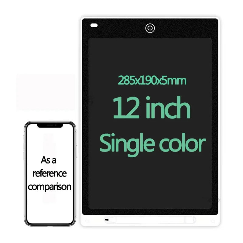 Tablet LCD colorido de 10/12 polegadas para desenho e escrita, prancheta para crianças