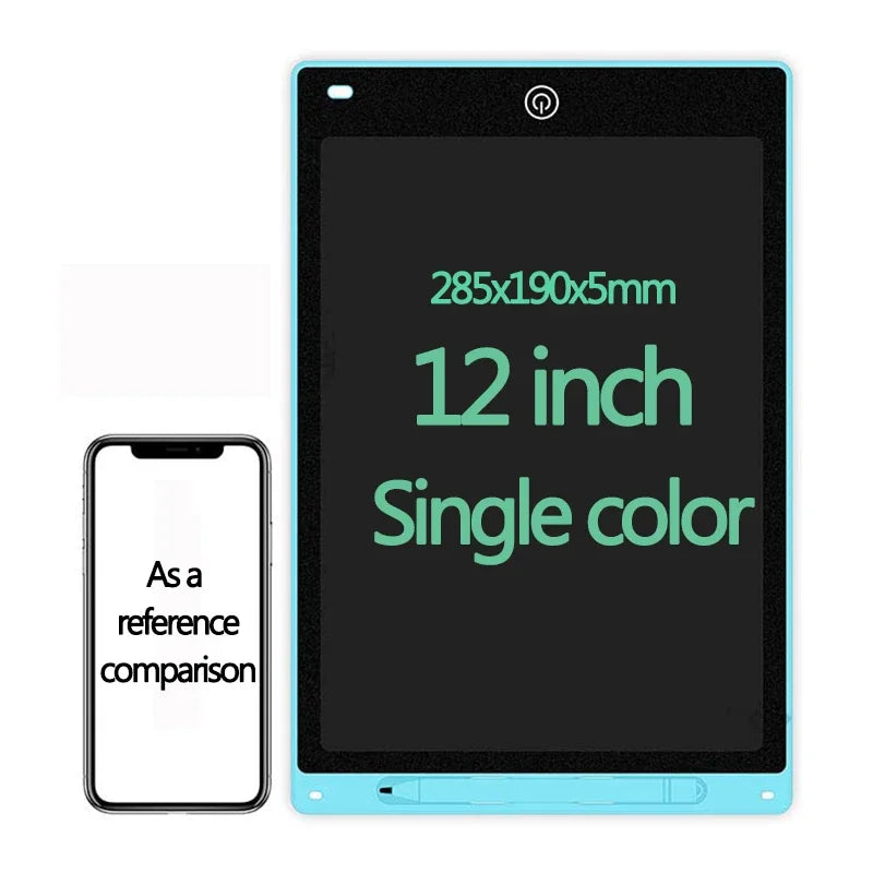 Tablet LCD colorido de 10/12 polegadas para desenho e escrita, prancheta para crianças